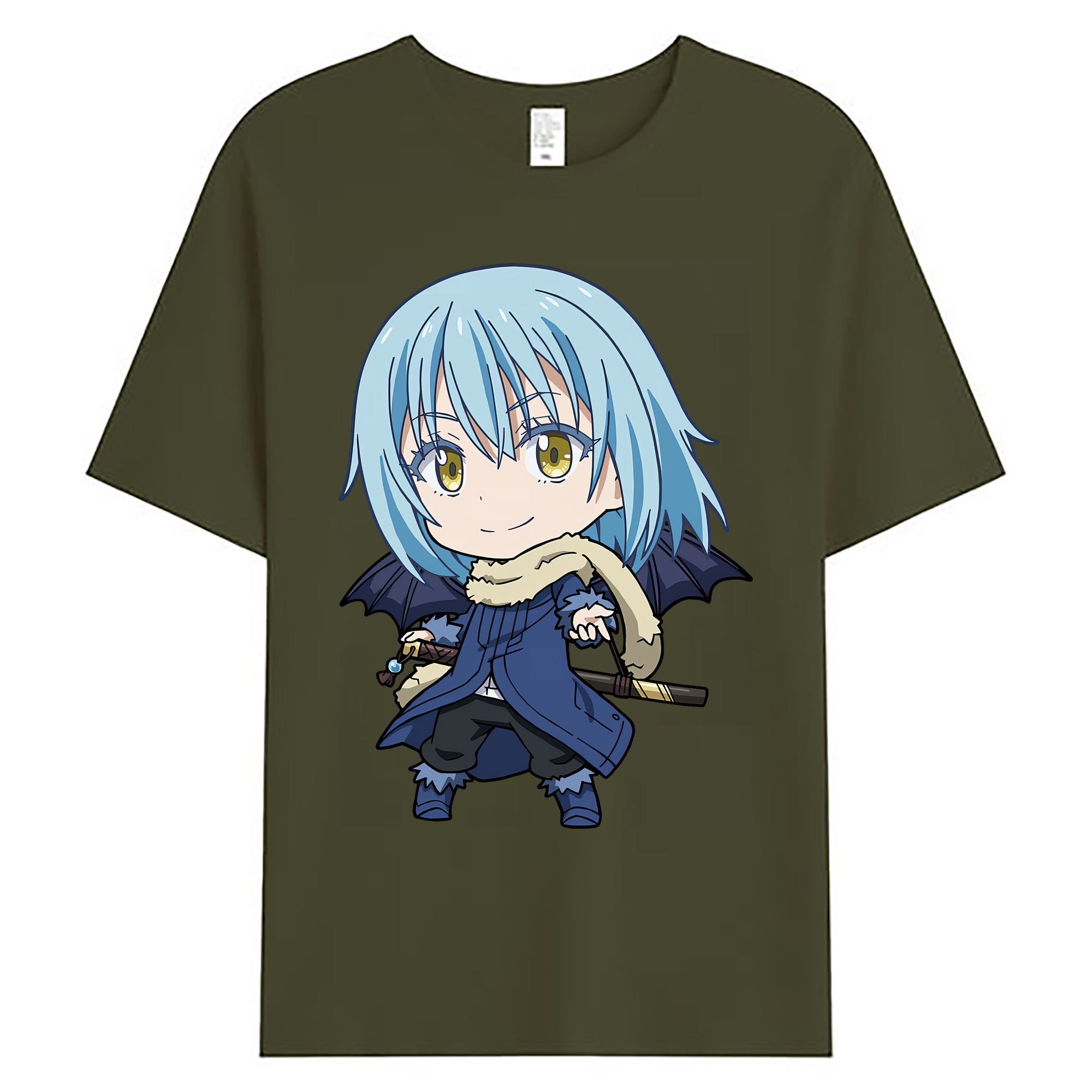 （画像用） 転スラ Regarding Reincarnated to Slime 綿100％ メンズ半袖Tシャツ｜肌触りやわらか＆通気性